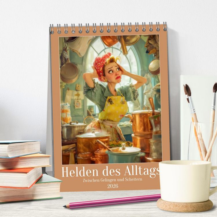 Produktbild: Helden des Alltags - Zwischen Gelingen und Scheitern (Tischkalender 2026 DIN A5 hoch), CALVENDO Monatskalender