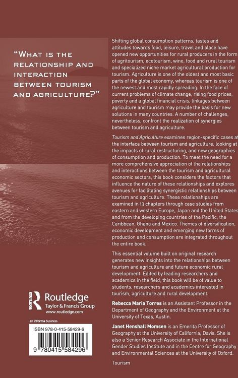 Produktbild: Tourism and Agriculture
