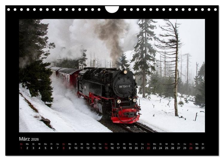 Produktbild: Dampferlebnis im Harz (Wandkalender 2026 DIN A4 quer), CALVENDO Monatskalender