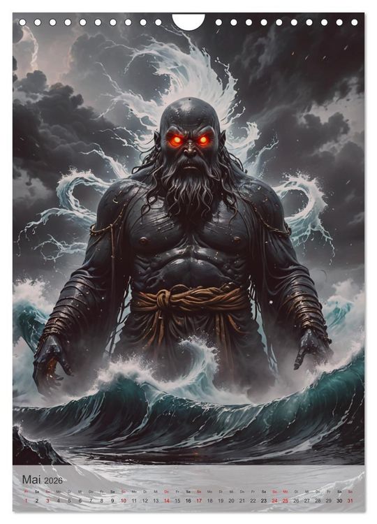 Produktbild: Japanische Mythologie - G&ouml;tter, Helden und Monster (Wandkalender 2026 DIN A4 hoch), CALVENDO Monatskalender