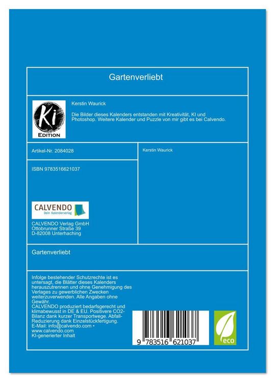 Produktbild: Gartenverliebt (Tischkalender 2026 DIN A5 hoch), CALVENDO Monatskalender