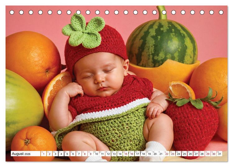 Produktbild: Zauberhaft schlafende Babies - Ruhig und friedlich (Tischkalender 2026 DIN A5 quer), CALVENDO Monatskalender