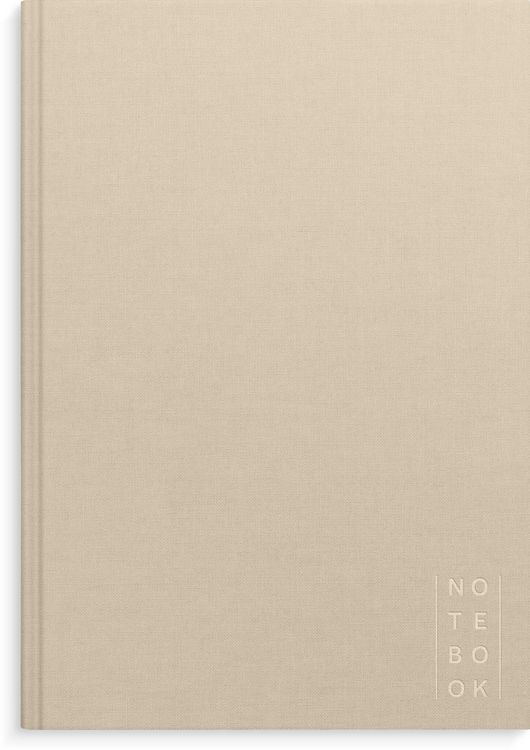 Produktbild: Burde Notizbuch Textil beige liniert A4