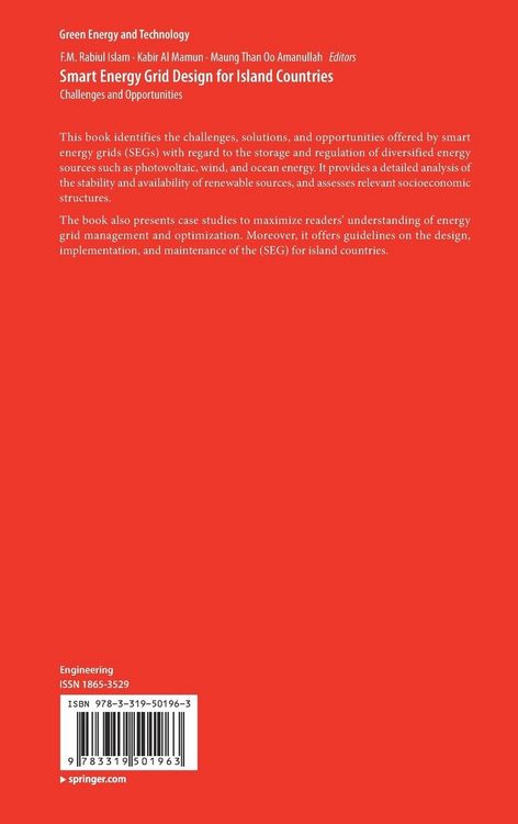 Produktbild: Smart Energy Grid Design for Island Countries