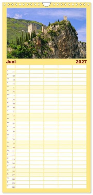 Produktbild: Familienplaner 2027 - Gardasee mit 5 Spalten (Wandkalender, 21 x 45 cm) CALVENDO