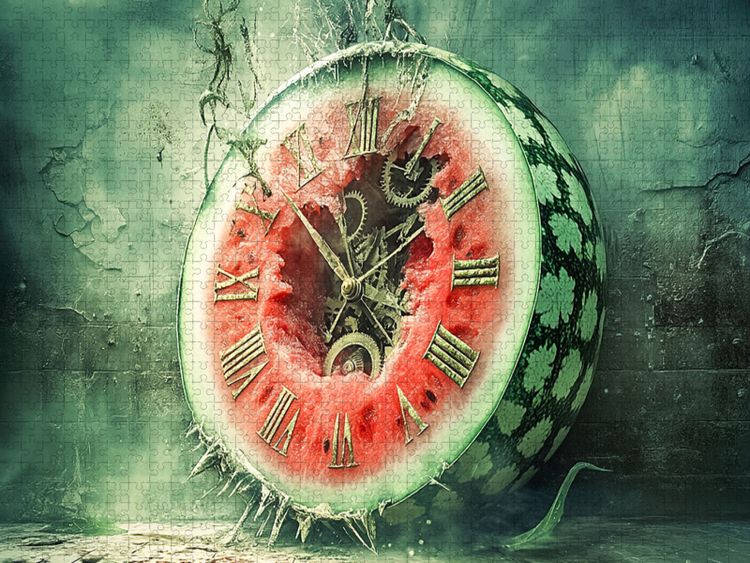 Produktbild: CALVENDO Puzzle Saftige Melone | 1000 Teile Lege-Gr&ouml;&szlig;e 64x48cm Foto-Puzzle f&uuml;r gl&uuml;ckliche Stunden
