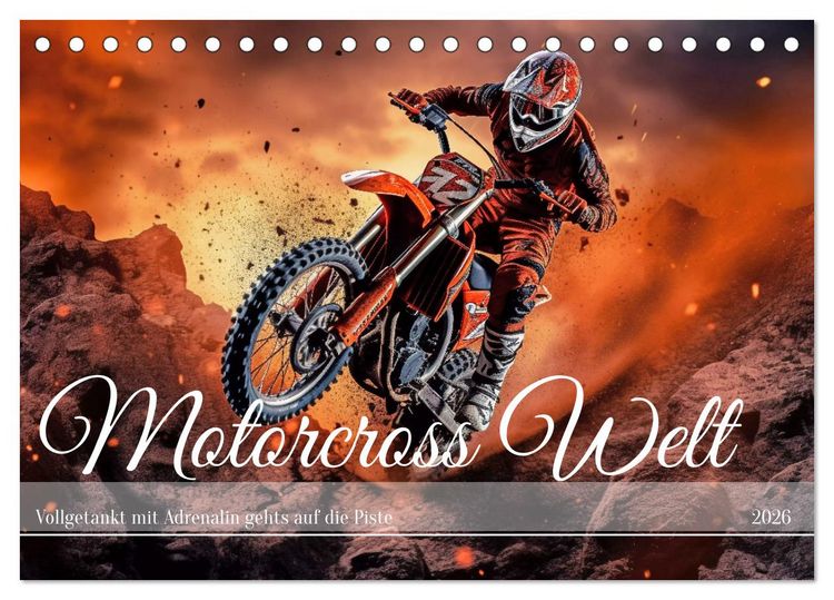 Produktbild: Motorcross Welt (Tischkalender 2026 DIN A5 quer), CALVENDO Monatskalender