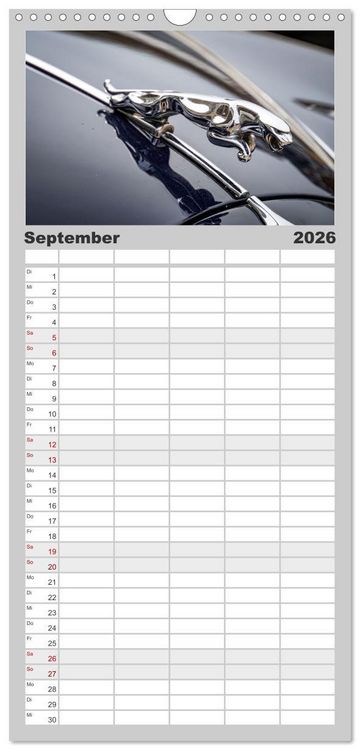 Produktbild: Familienplaner 2026 - Oldtimer: detailverliebt mit 5 Spalten (Wandkalender, 21 x 45 cm) CALVENDO
