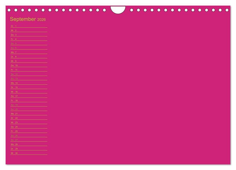 Produktbild: Bastel-Geburtstagskalender pink / Geburtstagskalender (Wandkalender 2026 DIN A4 quer), CALVENDO Monatskalender