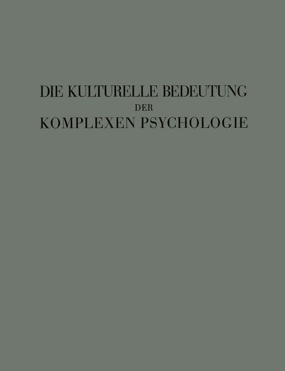 Produktbild: Die Kulturelle Bedeutung der Komplexen Psychologie