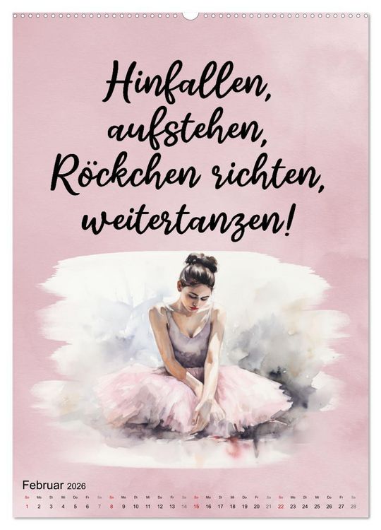 Produktbild: Tanzspr&uuml;che (hochwertiger Premium Wandkalender 2026 DIN A2 hoch), Kunstdruck in Hochglanz