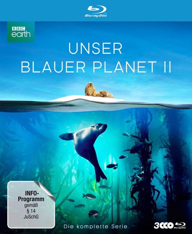 Produktbild: UNSER BLAUER PLANET II - Die komplette ungeschnittene Serie zur ARD-Reihe "Der blaue Planet" [3 BRs]