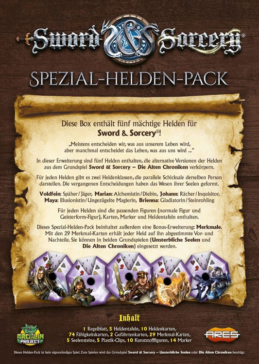 Produktbild: Sword & Sorcery - Alternative Helden & Geisterformen DE