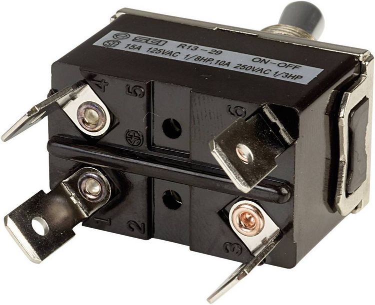 Produktbild: SCI R13-29F Kippschalter 250 V/AC 10A 2 x Aus/Ein rastend 1St.