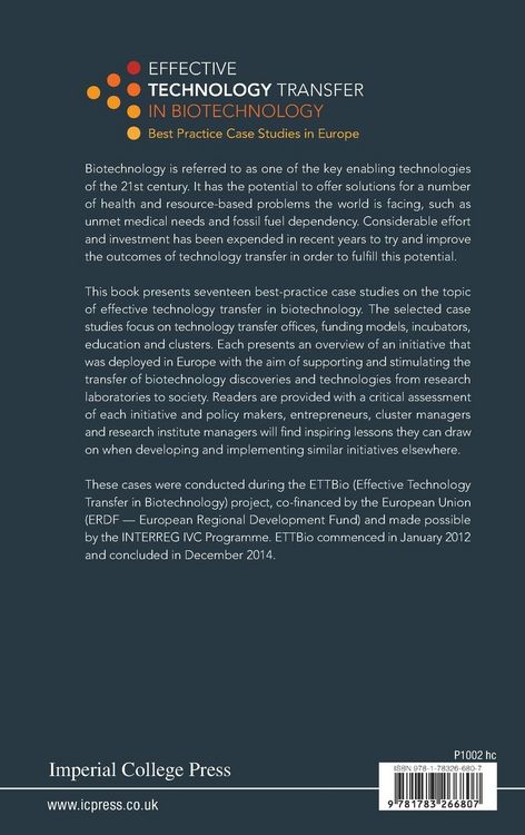 Produktbild: Effective Technology Transfer in Biotechnology