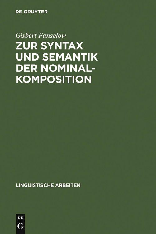Produktbild: Zur Syntax und Semantik der Nominalkomposition