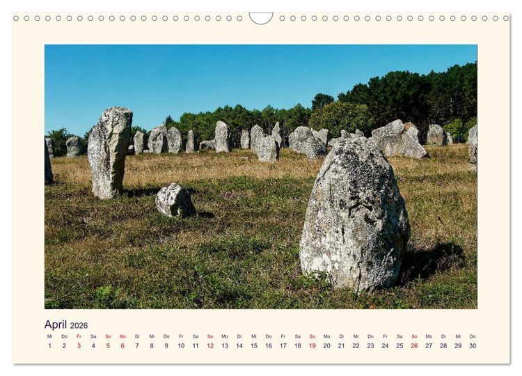 Produktbild: Menhire der Bretagne (Wandkalender 2026 DIN A3 quer), CALVENDO Monatskalender