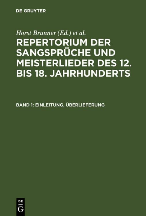 Produktbild: Einleitung, &Uuml;berlieferung