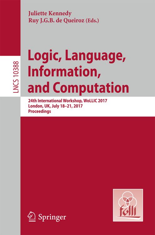 Produktbild: Logic, Language, Information, and Computation