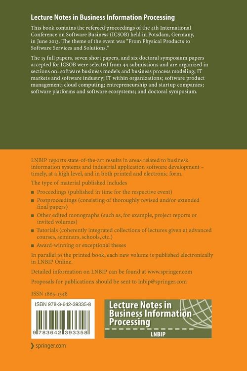 Produktbild: Software Business. From Physical Products to Software Services and Solutions