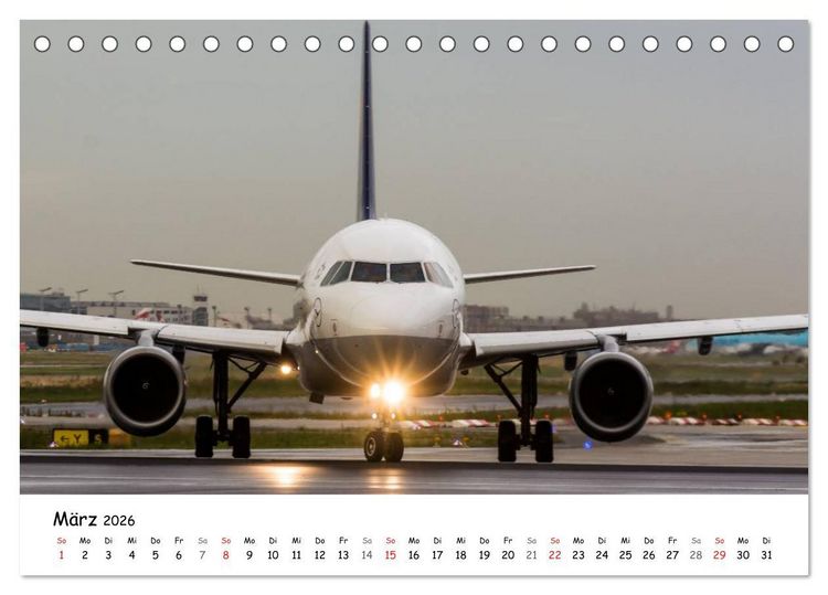 Produktbild: Airliners in Frankfurt (Tischkalender 2026 DIN A5 quer), CALVENDO Monatskalender