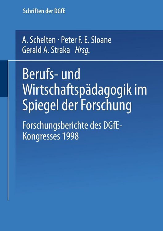 Produktbild: Berufs- und Wirtschaftsp&auml;dagogik im Spiegel der Forschung