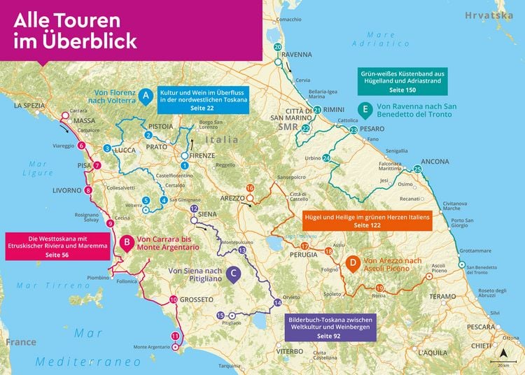 Produktbild: MARCO POLO Camper Guide Toskana, Umbrien & Marken