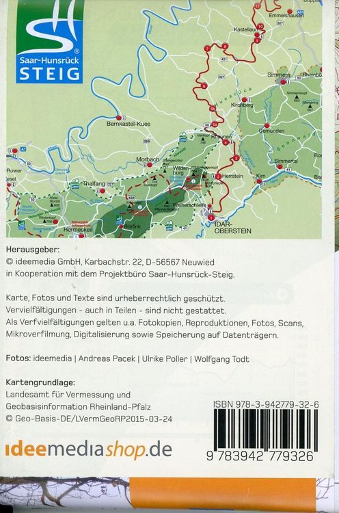 Produktbild: Saar-Hunsr&uuml;ck-Steig Wanderkarte Ost