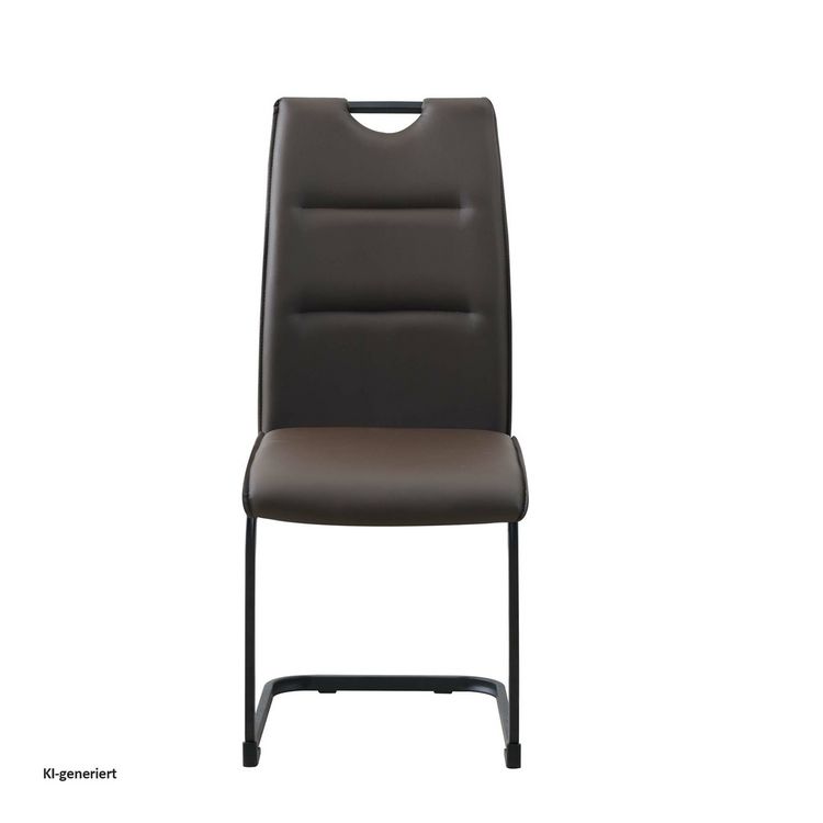 Produktbild: HTI-Living Schwingstuhl 4er Set PU braun DannyP Freischwinger Esszimmerstuhl Kunstleder