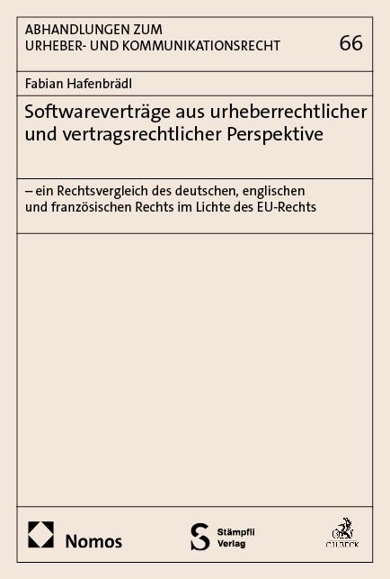 Produktbild: Softwarevertr&auml;ge aus urheberrechtlicher und vertragsrechtlicher Perspektive
