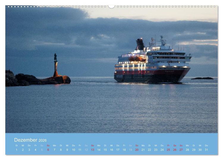Produktbild: Leuchtfeuer der norwegischen K&uuml;ste (hochwertiger Premium Wandkalender 2026 DIN A2 quer), Kunstdruck in Hochglanz