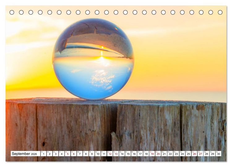 Produktbild: Lensball-Fotografie am Meer (Tischkalender 2026 DIN A5 quer), CALVENDO Monatskalender