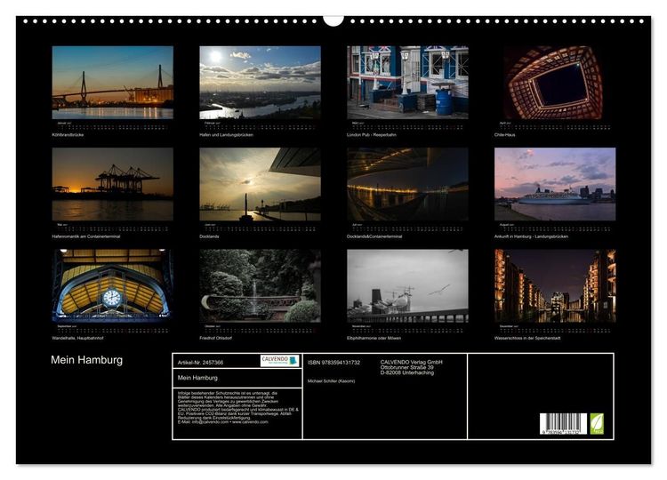 Produktbild: Mein Hamburg (Wandkalender 2027 DIN A2 quer), CALVENDO Monatskalender
