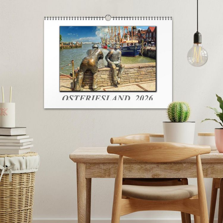 Produktbild: Ostfriesland - die bezaubernden alten H&auml;fen (Wandkalender 2026 DIN A3 quer), CALVENDO Monatskalender