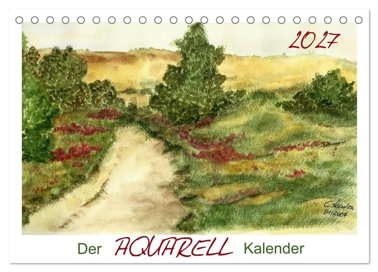 Produktbild: Der AQUARELL-Kalender (Tischkalender 2027 DIN A5 quer), CALVENDO Monatskalender