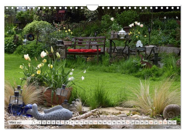 Produktbild: Momente im Garten (Wandkalender 2027 DIN A4 quer), CALVENDO Monatskalender