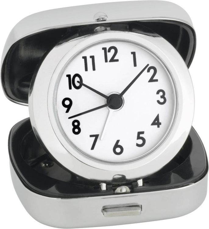 Produktbild: TFA Dostmann 60-1012 Quarz Wecker Silber Alarmzeiten 1