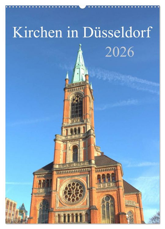 Produktbild: Kirchen in D&uuml;sseldorf (Wandkalender 2026 DIN A2 hoch), CALVENDO Monatskalender