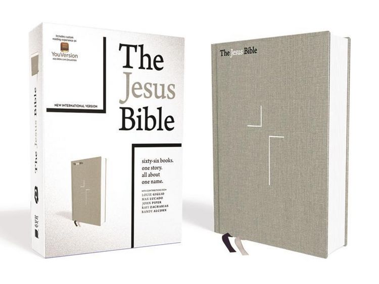 Produktbild: The Jesus Bible, NIV Edition, Cloth Over Board, Gray Linen, Comfort Print