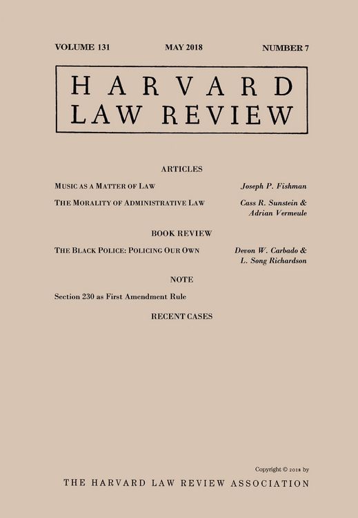 Produktbild: Harvard Law Review: Volume 131, Number 7 - May 2018