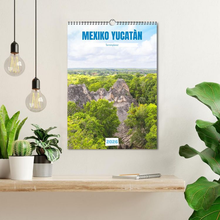 Produktbild: Mexiko Yucat&aacute;n Terminplaner (Wandkalender 2026 DIN A3 hoch), CALVENDO Monatskalender