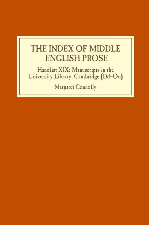 Produktbild: Index of Middle English Prose