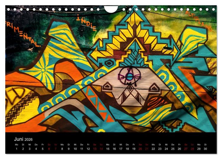 Produktbild: Graffiti und Street Art in La Paz (Wandkalender 2026 DIN A4 quer), CALVENDO Monatskalender