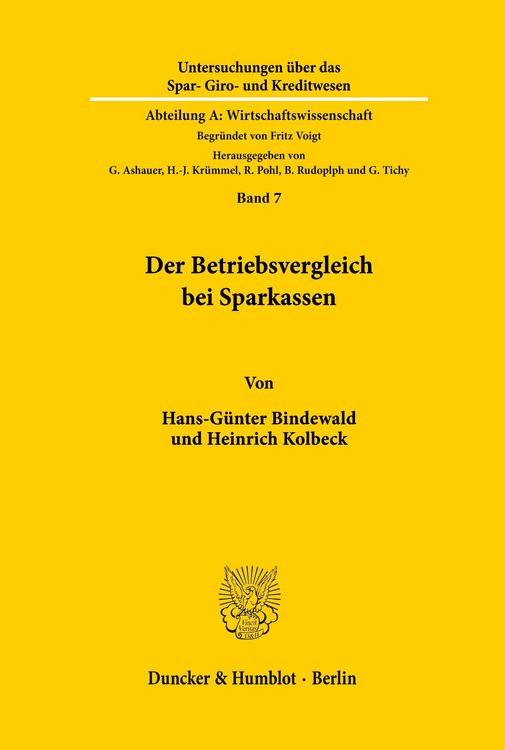 Produktbild: Der Betriebsvergleich bei Sparkassen.