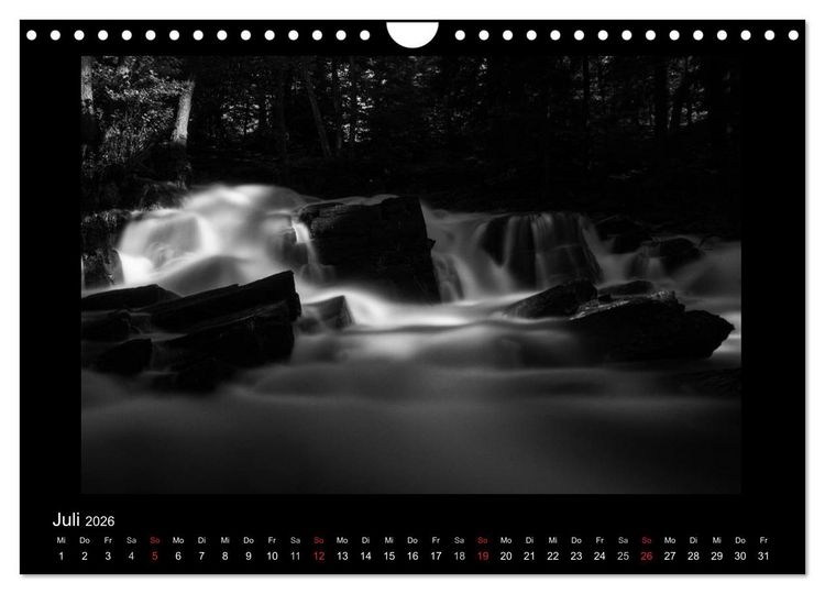 Produktbild: Harz-Bilder in monochrome (Wandkalender 2026 DIN A4 quer), CALVENDO Monatskalender