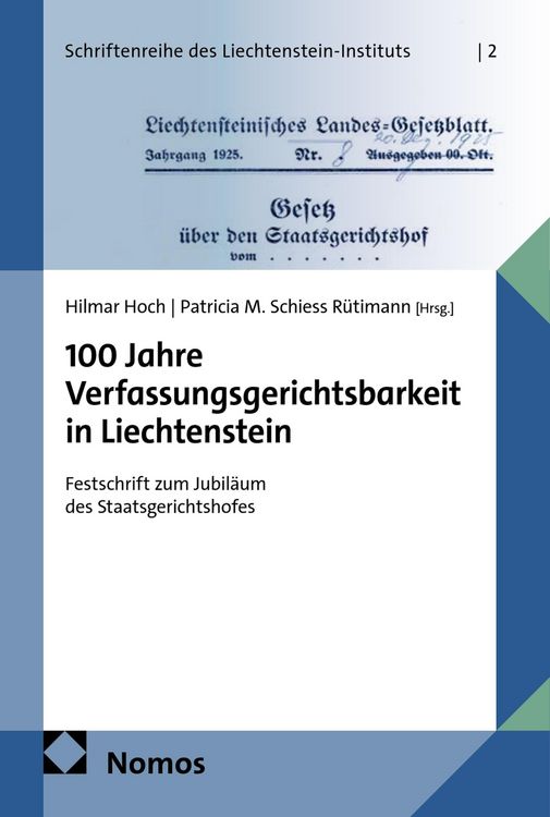 Produktbild: 100 Jahre Verfassungsgerichtsbarkeit in Liechtenstein