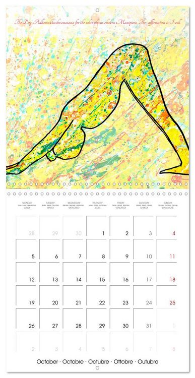 Produktbild: Powerful Chakras Yoga (Wall Calendar 2026 12 &times; 12 Inch) CALVENDO 12 Month Wall Calendar