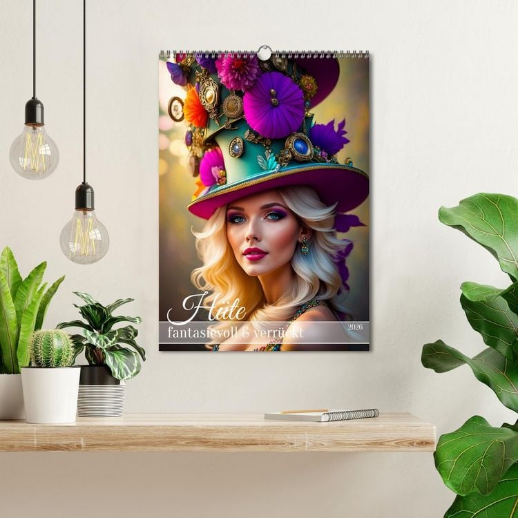 Produktbild: H&uuml;te - fantasievoll und verr&uuml;ckt (Wandkalender 2026 DIN A3 hoch), CALVENDO Monatskalender
