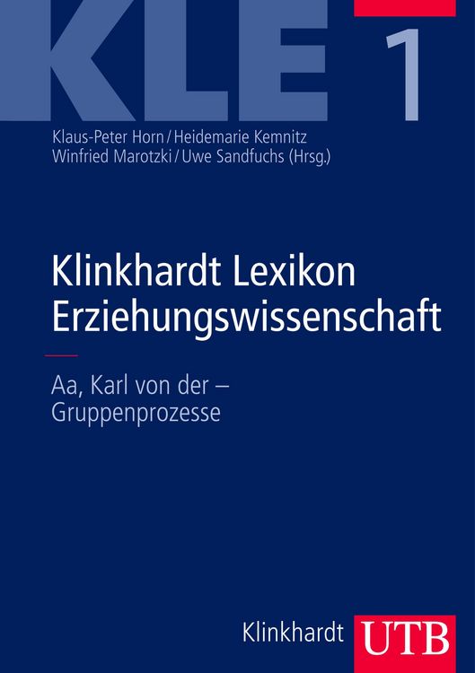Produktbild: Klinkhardt Lexikon Erziehungswissenschaft (KLE)