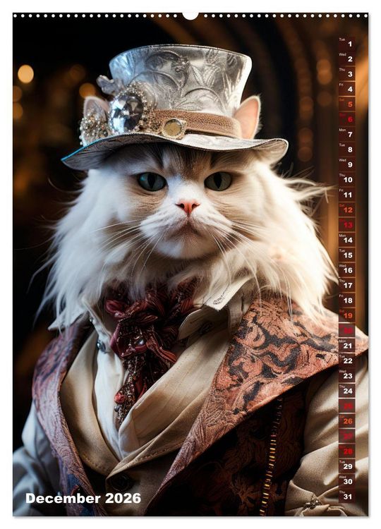 Produktbild: Stylish cats (Wall Calendar 2026 DIN A2 portrait), CALVENDO 12 Month Wall Calendar